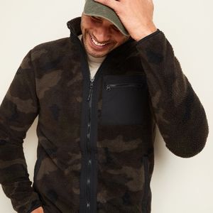 Camo fleece tech jacket